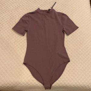 Purple high neck body suit